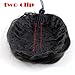 Yoption New Clip in Ponytail Bun Scrunchie Drawstring Hair Extension Synthetic Hairpiece (Black)
