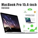 LENTION Clear Screen Protector for MacBook Pro 15-inch with Retina Display Anti-scratch Hydrophobic Oleophobic Crystal HD Protective Film
