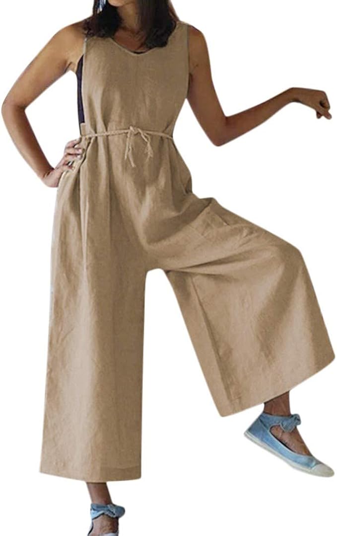 soft linen overalls