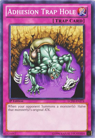 Yu-Gi-Oh! - Adhesion Trap Hole (LCJW-EN274) - Legendary Collection 4: Joey's World - 1st Edition - Common