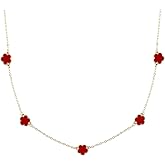 Elegant Jewelry Flower Crystal Dainty Chain Necklace for Girls & Women, Designer Gold Plated Chain Necklace, Boho Jewelry for Birthday Gift