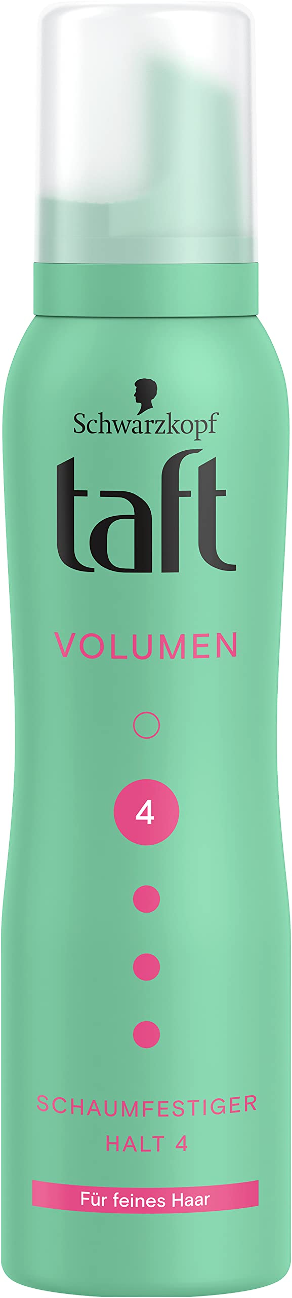 Taft Mousse for Fine Hair, Volume and Strong Hold Level 4 (150 ml), Hair Styling With 24 Hours Long-Lasting Hold