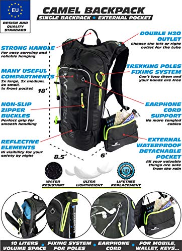 single pocket hydration pack