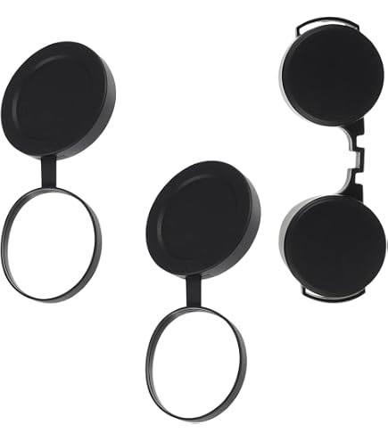 Bouchons D'objectif Pour Jumelles - Noir, Plastique, Diamètre ~6,1 Cm, Lot Neuf