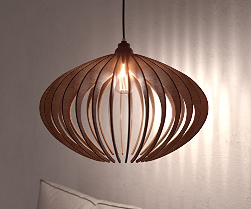 Wood pendant light, wood chandelier, wood ceiling lamp, modern chandelier, ceiling fixture, wood light fixture, wooden, industrial, lamp - Thumbnail 4
