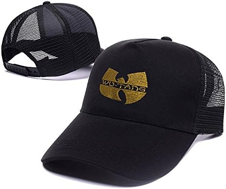 DEBANG Wu-Tang Clan Hip-Hop Band Logo Adjustable Embroidery Leisure Mesh Hat Unisex Casual Baseball Mesh Cap