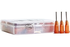 BSTEAN 50 Pack Blunt Tip Dispensing Needle with Luer Lock, Industrial Unsterilized (15G, 1/2 Inch)