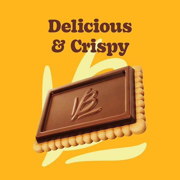 BAUDUCCO CHOCO BISCUIT COOKIES POUCH – CRISPY CHOCOLATE-COVERED BISCUITS, INDIVIDUALLY WRAPPED FOR SNACKING, DESSERT, AND LUNCH BOXES, 6.3 OZ (PACK OF 10)