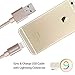 Lightning Cable, YEONPHOM 4Pack 3FT Nylon Braided 8pin USB Charging Cables Sync and Charger Cord with Aluminum Heads for iPhone 7/7plus 6/6s/6 plus/6s plus/5/SE, iPad Air/Mini - Gold