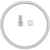 CKANDAY Universal Silicone Sealing Ring for 5 &amp; 6 Quart Electric Pressure Cookers, Replacement Parts Set Include Float Valve Seal, Gasket, Sealing Ring for 5, 6 Quart Models, Clear