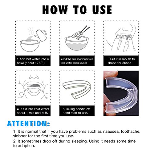 Warmhoming Mouth Guards for Teeth Grinding, 2018 UPGRADED Anti Snoring Devices Aid Snore Reducing for Natural and Comfortable Sleep (Blue) - Thumbnail 7