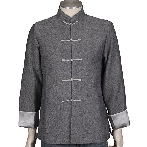 FangNer Men's Chinese Kung Fu Long Sleeve Tang Suit Cotton Jackets