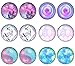 LilMents 6 Pairs of Uniquely Pastel Stainless Steel Mens Womens Stud Earrings