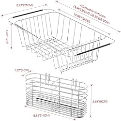 Fanbsy Small Dish Drainer Rack in Sink