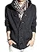 Saslax Men's Solid Collared Outwear Button Up Casual Slim Fit Cardigan Sweater