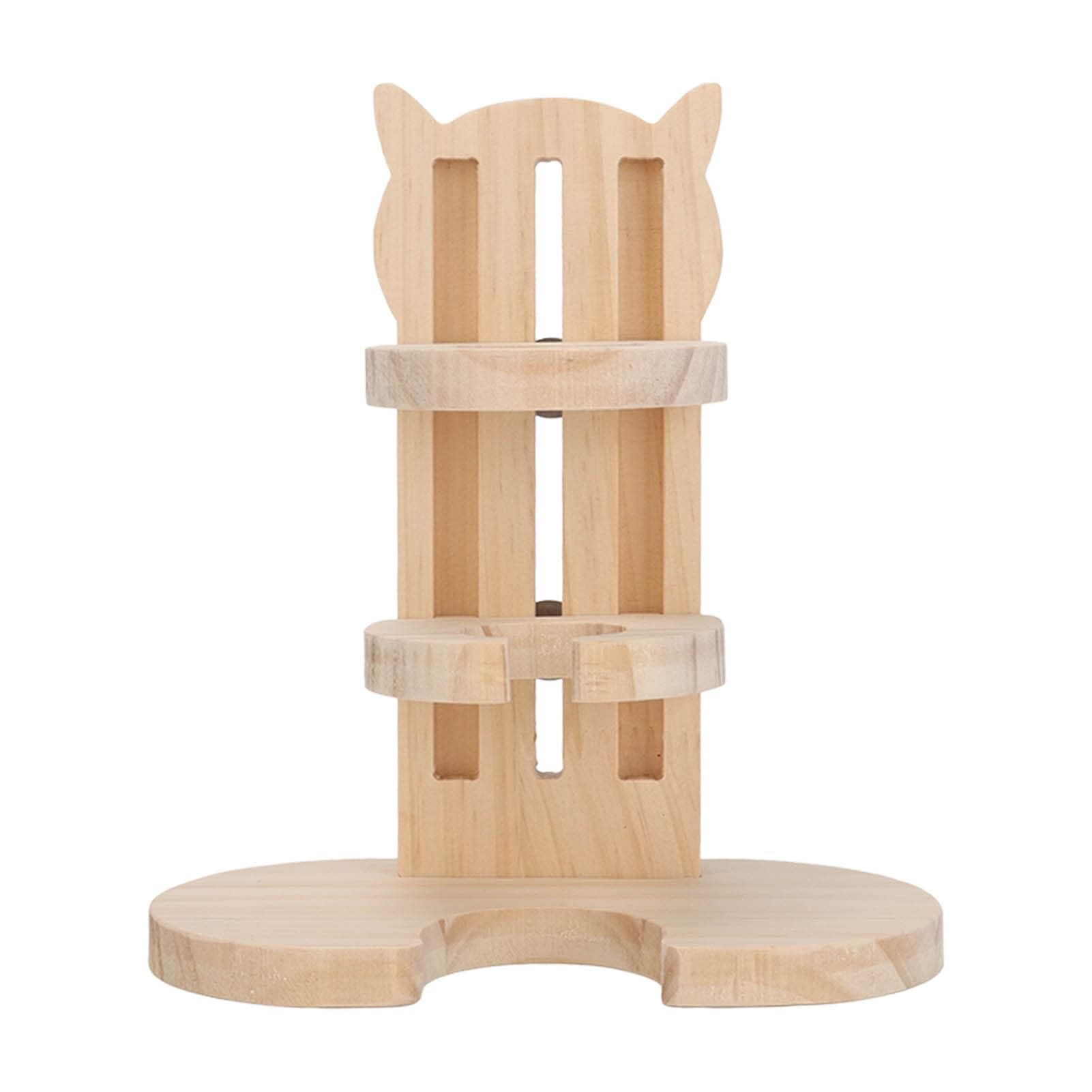 BAOFUYA Hamster Wood Water Bottle Stand,Small Pet Water Bottle Holder Bunny Water Bottle with Natural Wooden Stand Hanging Water Bottle for Chinchillas Rabbits.