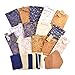 Christmas Gift Bags Bulk - Set of 16: 12 Assorted Medium Size Bags with Rope Handles + 2 Wine Bags + Tissue Paper + 12 Cards
