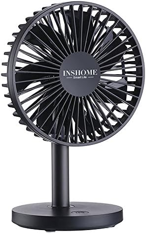 USB Table Fan, Powerful Wind Desk Fan with 3 Speeds and 3 Adjustable Angles, Non-Slip Mat, USB Powered Mini Fan for Home Office and More