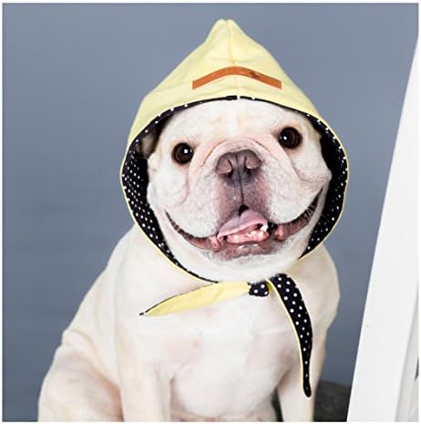 French bulldog clothing reversible Hood Yellow and Black White Dots Street hip hop Style for or Pug pet wear Frenchic Handmade Accessory