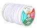 Mandala Crafts 12mm 20 Yds Roll of White Elastic Bands for Sewing - 1/2 Flat Elastics Cord - 1 2 Inch Braided Stretch Straps for Crafting