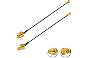 POBADY 2PCS U.FL IPEX to RP-SMA Female Low Loss Coaxial Cable 2" /5CM U.fl/IPEX 1.37mm Coaxial Pigtail Cable for Wireless Routers Mini PCIE Network Cards PCI Wi-Fi WAN Repeater