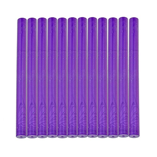 Yoption 12 Pcs No Cord Wicks Cylindrical Fire Manuscript Sealing Wax for Glue Gun Sealing Wax (Noble purple#1)