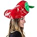Funny Party Hats Red Pepper Hat - Adults Cinco De Mayo Party Hats - Novelty Hats