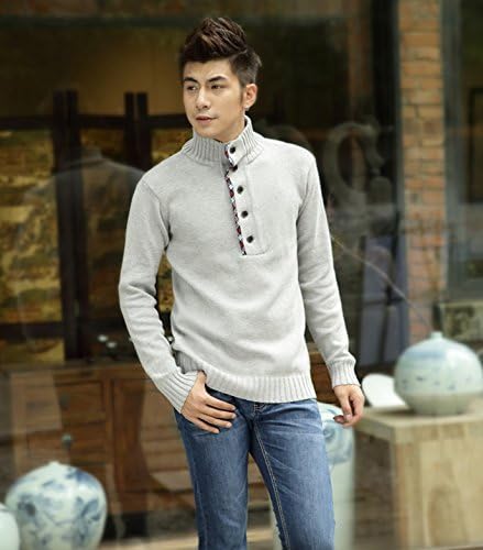 Amazon 岸和田の花香メンズ ニット セーター 大きいサイズ 長袖 カジュアル セーター カーディガン コート ジャケット 3xl フレンチグレー カーディガン 通販