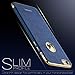 iPhone 6s Plus Case, LOHASIC [Premium Leather Coated] Luxury Textured Back Grip Cover Electroplate Frame [Slim Body] Flexible Soft Shockproof Case for iPhone 6s Plus or iPhone 6 Plus - [Ink Blue-5.5'']