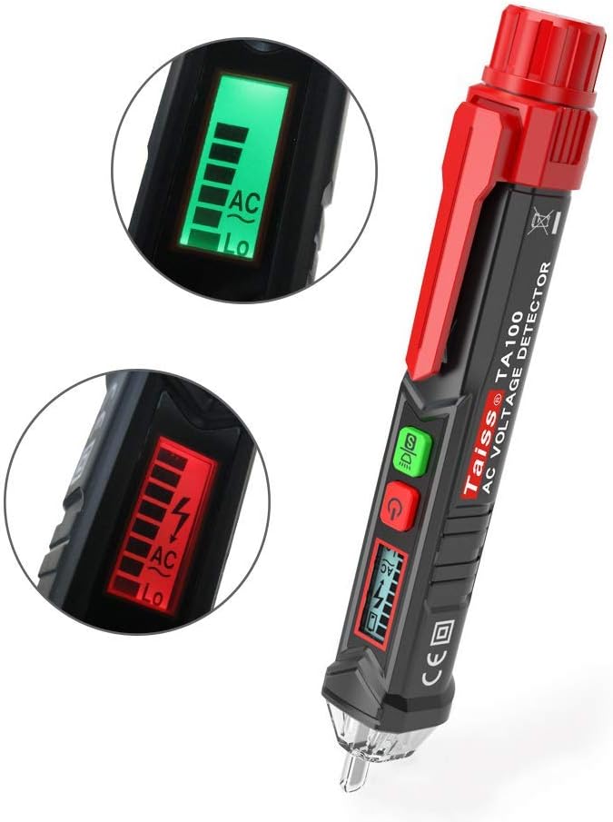 Taiss/Voltage Tester Pen NonContact with LED Indicator and LCD Display