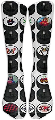 Hot Colorful Barbell Compression Socks For Women And Men - Best Medical, Nursing, Travel &amp; Flight Socks
