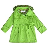 Arshiner Girl Kid Flower Waterproof Hooded Coat Jacket Outwear Raincoat