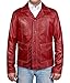 MSHC Men's Fight Club Faux Leather Coat XL Burgundy