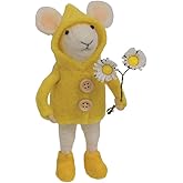 Bright Ideas Mouse in Raincoat Felted Ornament
