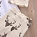 Greenafter Newborn Baby Boys Funny Bodysuits+ Deer Pants +Hats Outfits Clothes Set (3-6months, White)