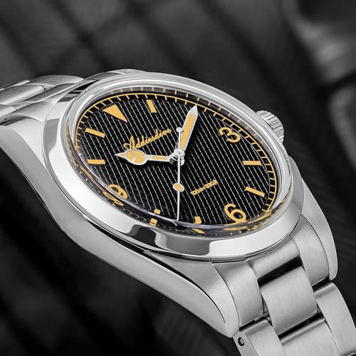 ADDIESDIVE Quartz Watch for Men 36 MM Analog VH31 Mech-Quartz Movement K1 Mineral Conves Crystal Waterproof 100 M AD2030