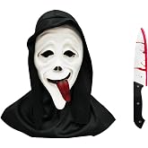 MOCJAEYN Scary Ghost Mask,skull horror movie full head mask, Halloween Face Mask,latex,high elasticity,Cosplay Party props.