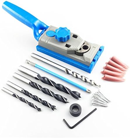 Woodworking Pocket Hole Jig Set Dowelling Jig + 9.5mm HSS Drill Bit + 6mm~12mm Brad Point Wood Drill Bit + PH2 Screwdriver