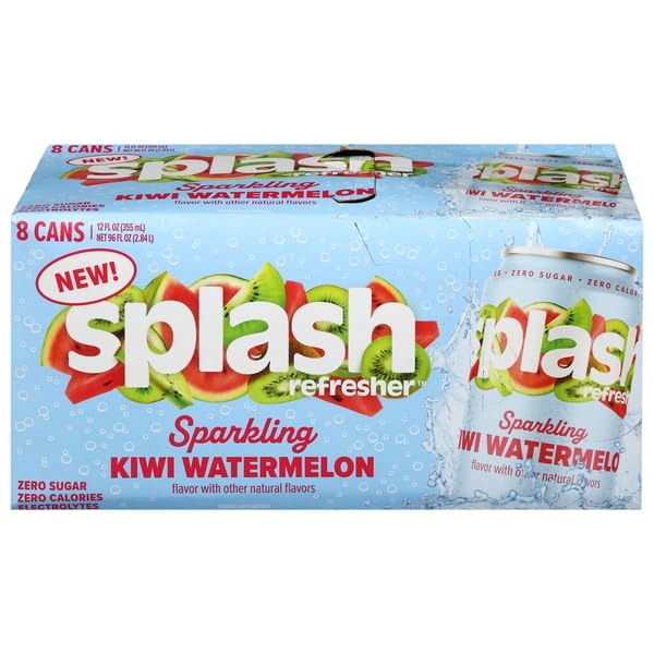 SPLASH, KIWI WATERMELON SPARKLING WATER BEVERAGE, 12 FL OZ