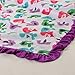 Snuggle Stuffs Baby Girls Reversible Minky Velboa Stroller Blanket (Choose Color) (Birds/Violet)