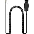 HIS Adapter Cable Compatible with Plantronics QD Headset to Avaya J100, 1600, 9600 IP Phones: 1608 1616 9608 9610 9611 9620 9621 9630 9640 9641 9650 9670