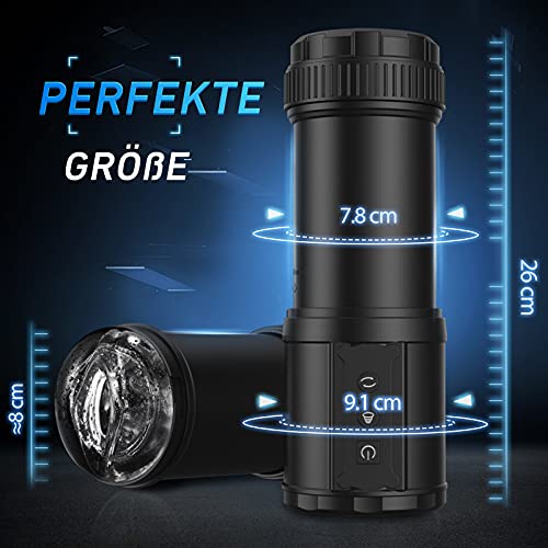 Automatischer Masturbator mit Stoß- und Rotationsfunktion, 3 in 1 Elektrischer Cup-Masturbatoren mit Saugfunktion, Blow Job masturbieren mann, Realistische Oral Masturbatoren, Sexspielzeug für Männer