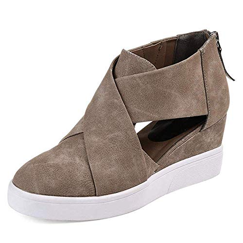 cut out wedge sneakers