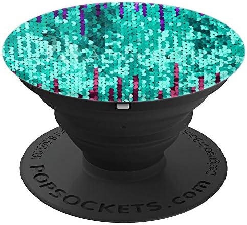 Teal Mermaid Colors Sequin - PopSockets Grip and Stand for Phones and Tablets