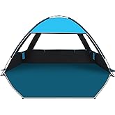 COMMOUDS Beach Tent Sun Shade for 3/4-5/6-7/8-10 Person, UPF 50+ Beach Sun Shelter Canopy Tent, Lightweight, Easy Set Up and Carry
