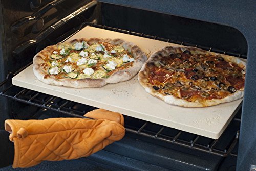 Pizzacraft PC9899 20 x 13.5 Rectangular ThermaBond Baking/Pizza Stone for Oven or Grill (Renewed)