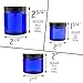 Combination (12 Pack) of Cobalt Blue 1oz, 2oz and 4oz Glass Straight Sided Jars,Lids Included; Empty Refillable Containers for Cosmetics, Creams,Lotions, Essential Oils (4 of Each)