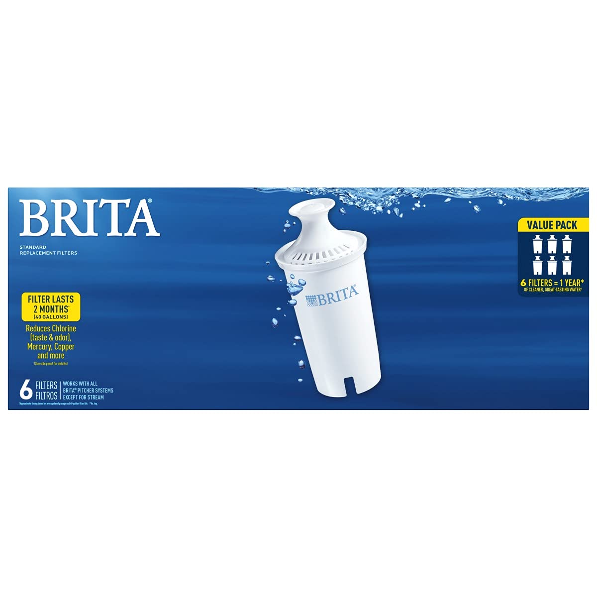 Britaピッチャー専用 交換用フィルター 6ct 35557 [並行輸入品]