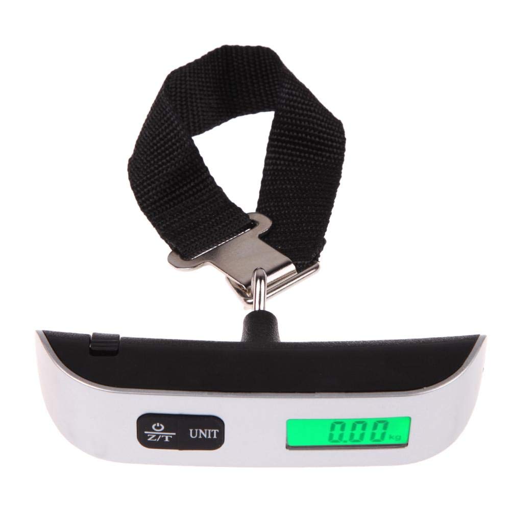 HB 50kg/10g LCD Digital Electronic Hanging Scale Portable Travel Suitcase Luggage Scales Travel Bag Mini Pocket Weight Belt Scales
