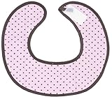 Kushies Terry Chin Bib, Pink Dots, Newborn